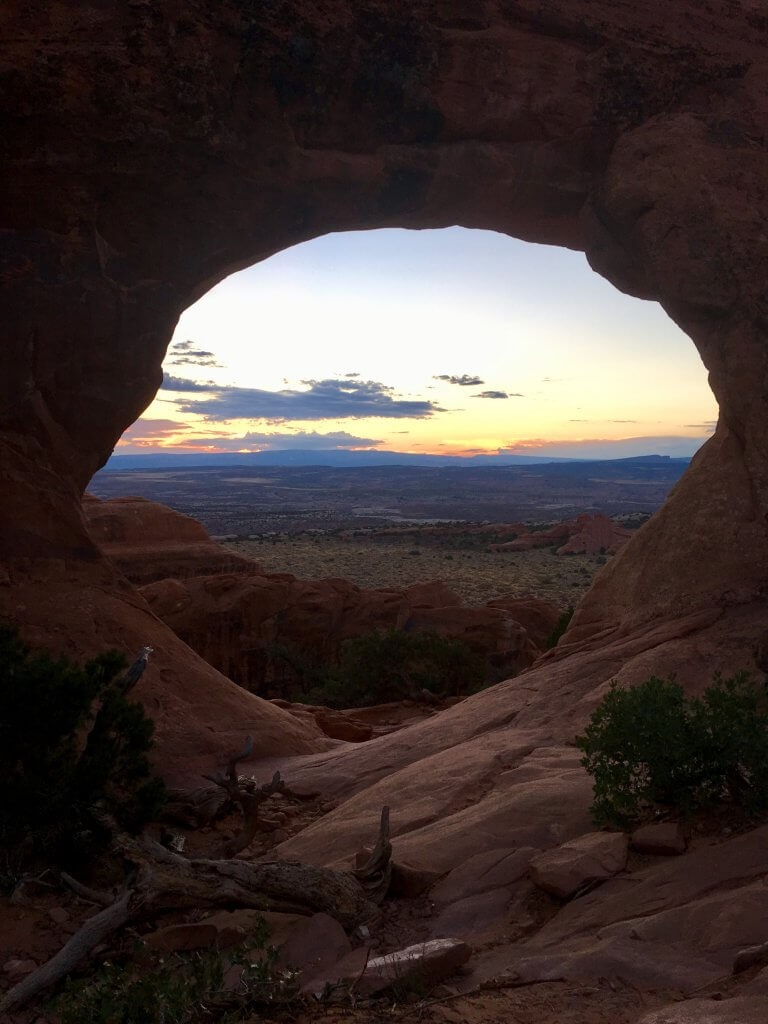 How going hiking helped my leadership, my health and our company 1 Partition Arch. Taken with my iPhone at dawn.