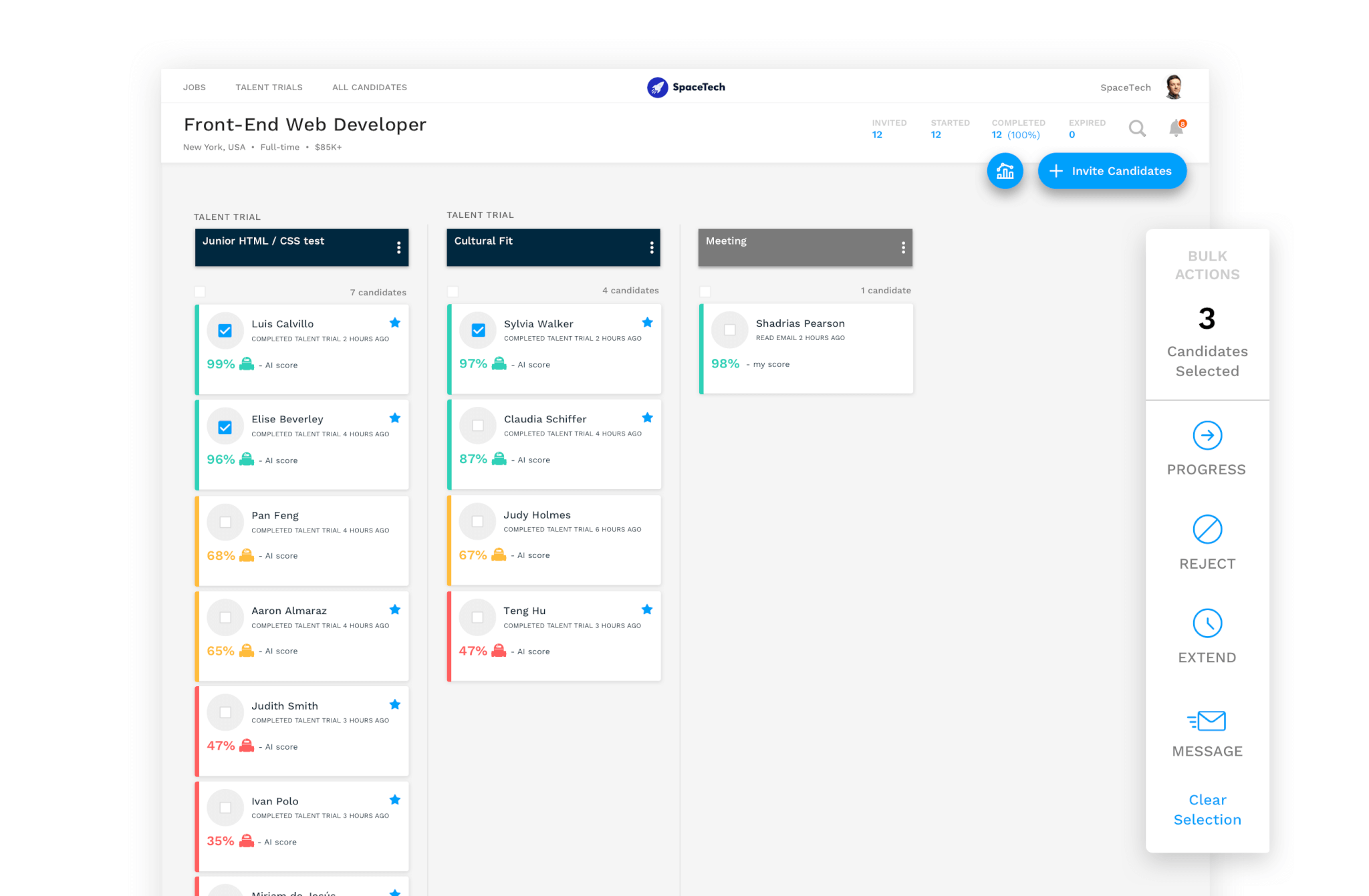 Add firepower to your hiring process 4 Batch Actions