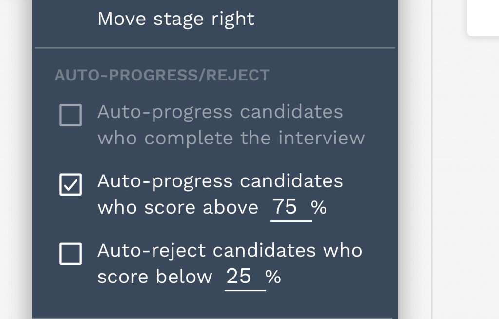 Features to help you hire with confidence 3 Auto Reject Zoomed