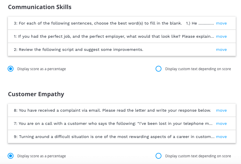 AI can automatically create your next skill test in 30 seconds 4 Grouped Questions