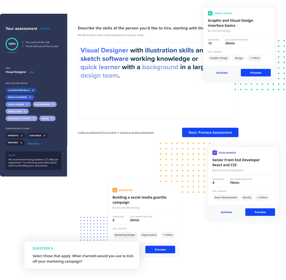 AI Recruitment 11 Use Vervoe as an AI recruitment tool to test all candidates for any skill.