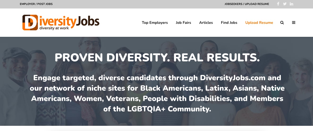 The Top 25 Diversity Job Boards for More Diverse Hiring 2 DiversityJobs Workplace Diversity Job Board