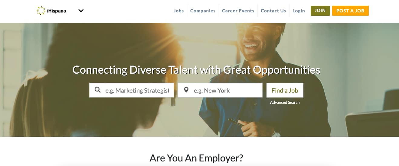 The Top 25 Diversity Job Boards for More Diverse Hiring 4 iHispano Minority Job Board