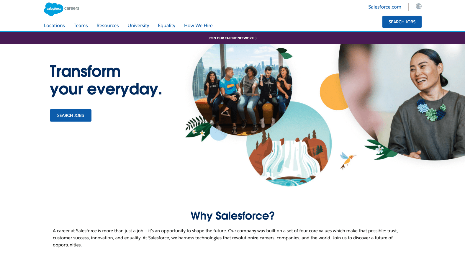 13 Inspiring Employee Value Proposition Examples To Attract Great Talent 11 Screenshot of Salesforce careers page