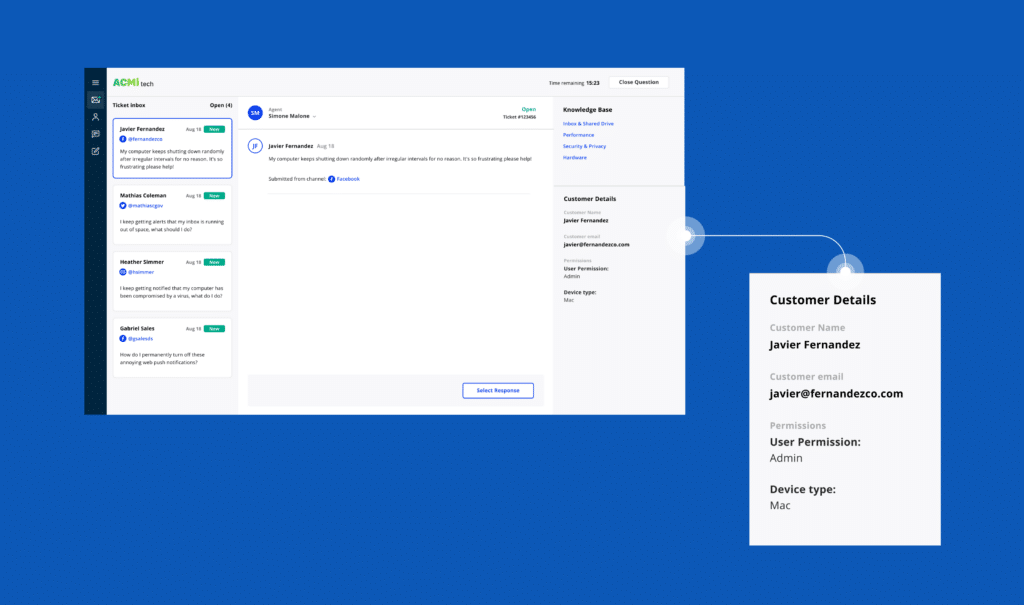 New: Introducing the Vervoe Customer Service Simulator 4 CS Simulator customer details