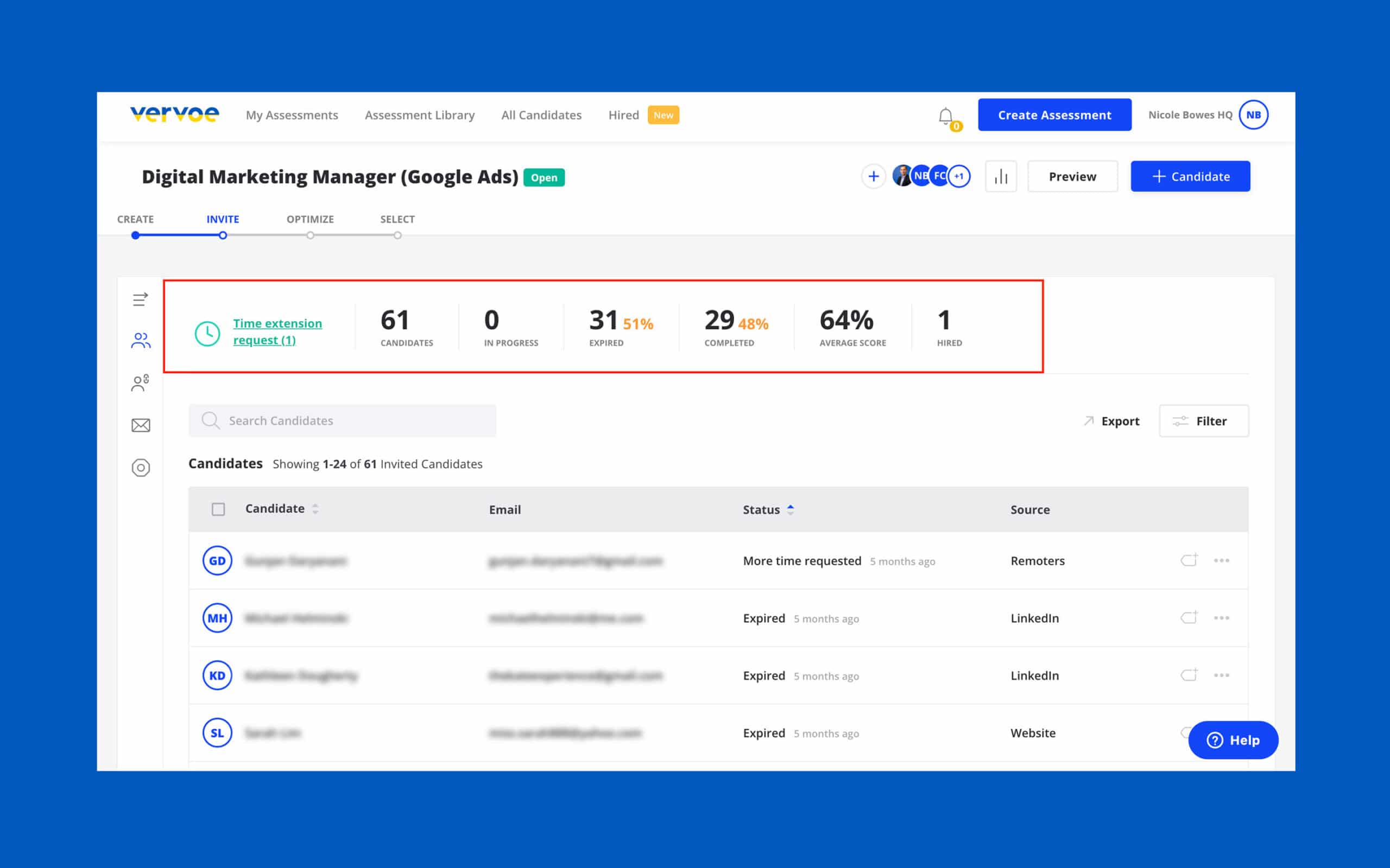 Candidate CSAT Scores, Updated Assessment Cards, and More 3 Invite block enhancements