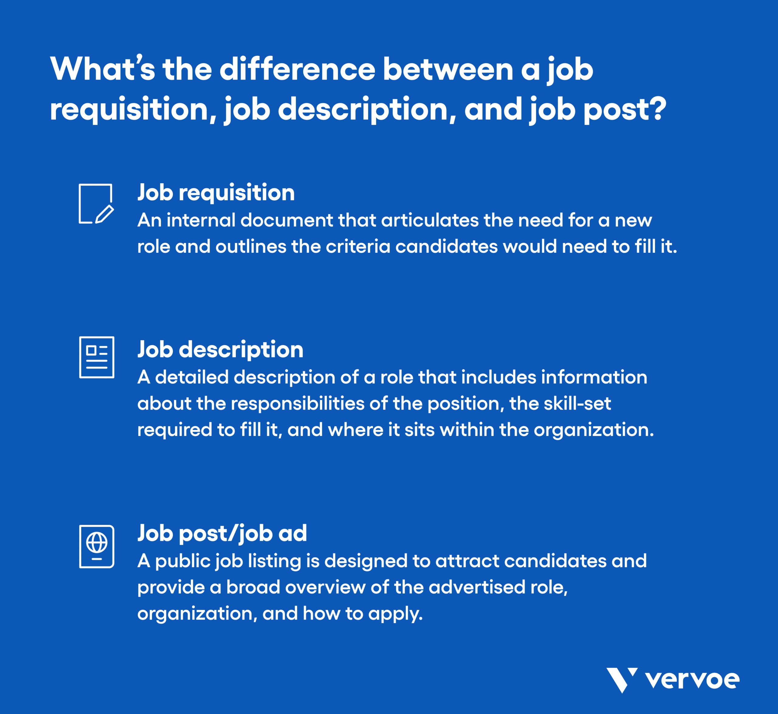 What Is a Job Requisition and How Do You Write a Good One? 1 The difference between a job requisition, job description, and job post
