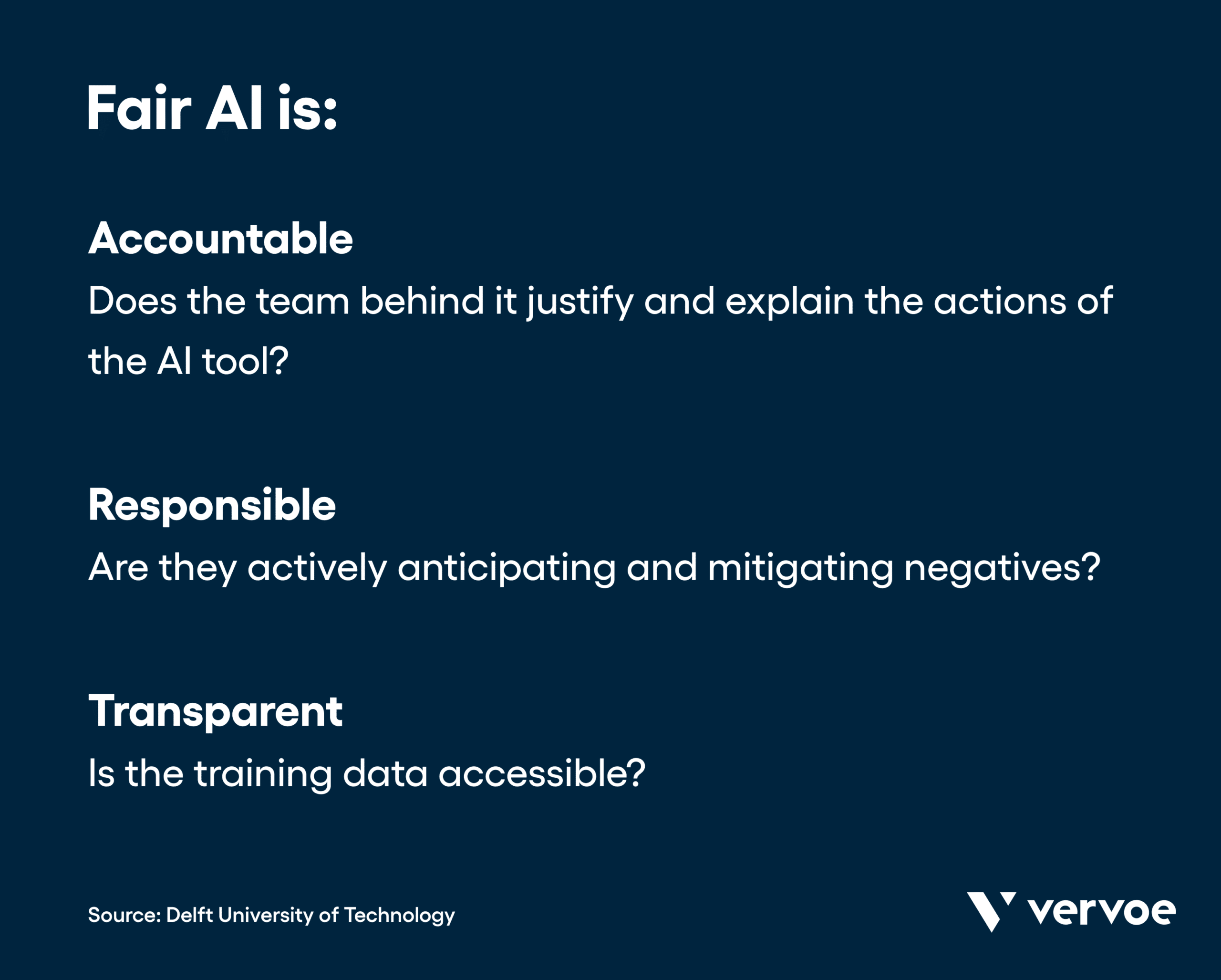 Fair AI in Recruitment: How to Tell If Your Tool is Bias-Free 4 Fair AI is accountable, responsible, and transparent