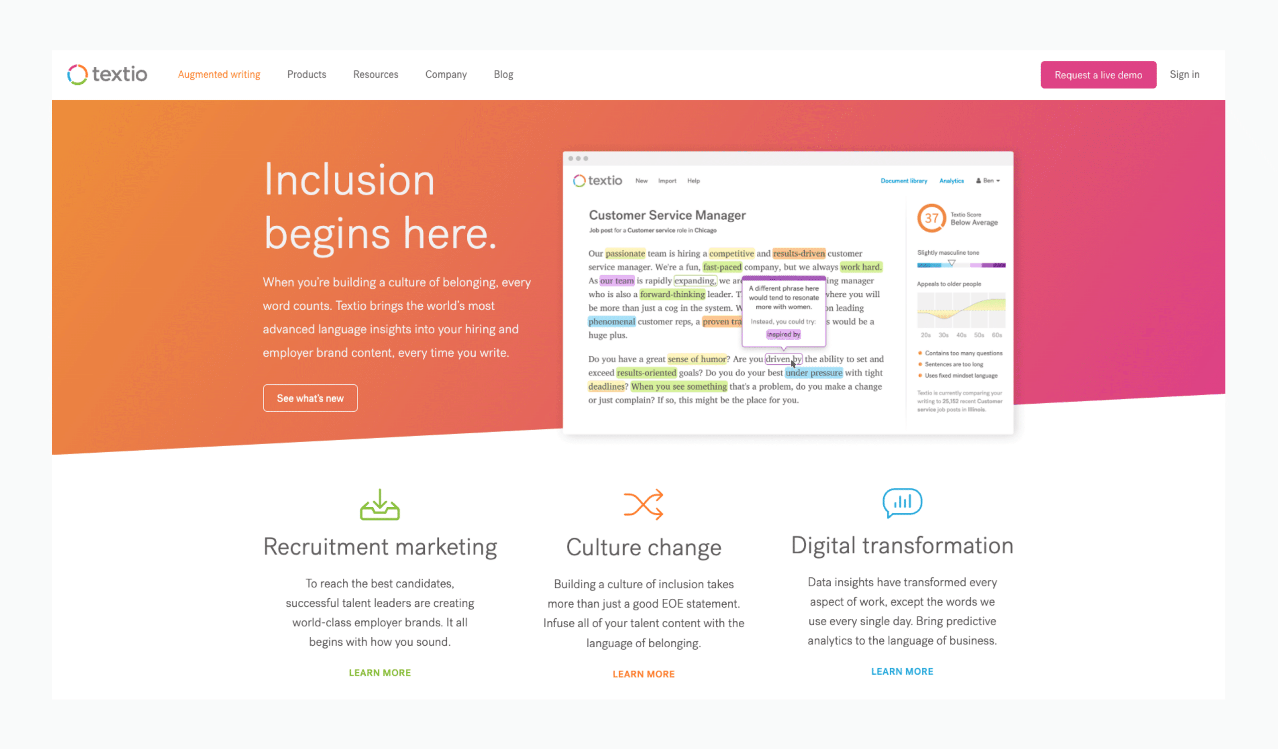 The Top 22 AI Tools for Talent Acquisition To Perfect Your Hiring 8 Textio