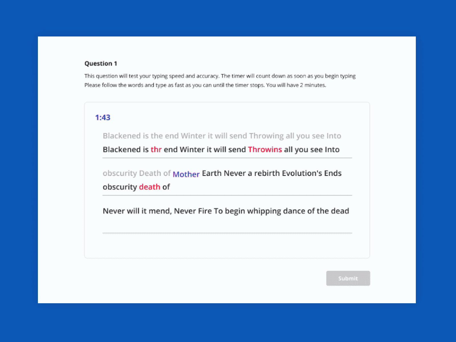 Typing Test, Close Assessment by Date, and Sharable Candidate Cards 1 Typing test