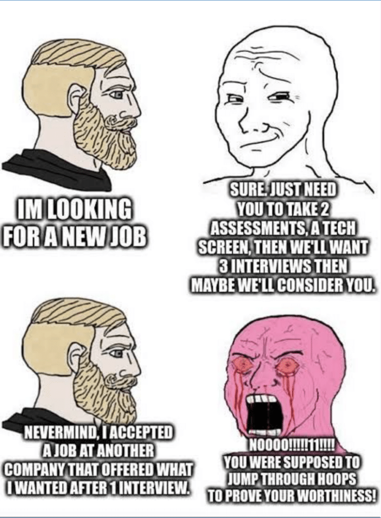 Hiring Challenges in 20 Memes 2024 Edition 3 Meme about an exchange between recruiter and candidate