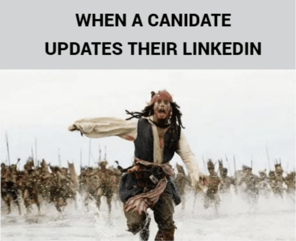 Hiring Challenges in 20 Memes 2024 Edition 5 Meme of a man running from recruiters