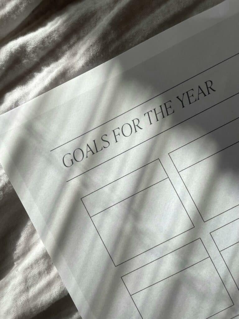 Personal Development Goals: How to Set Goals to Drive Success in Your Team 12 Empty table showing goals for the year